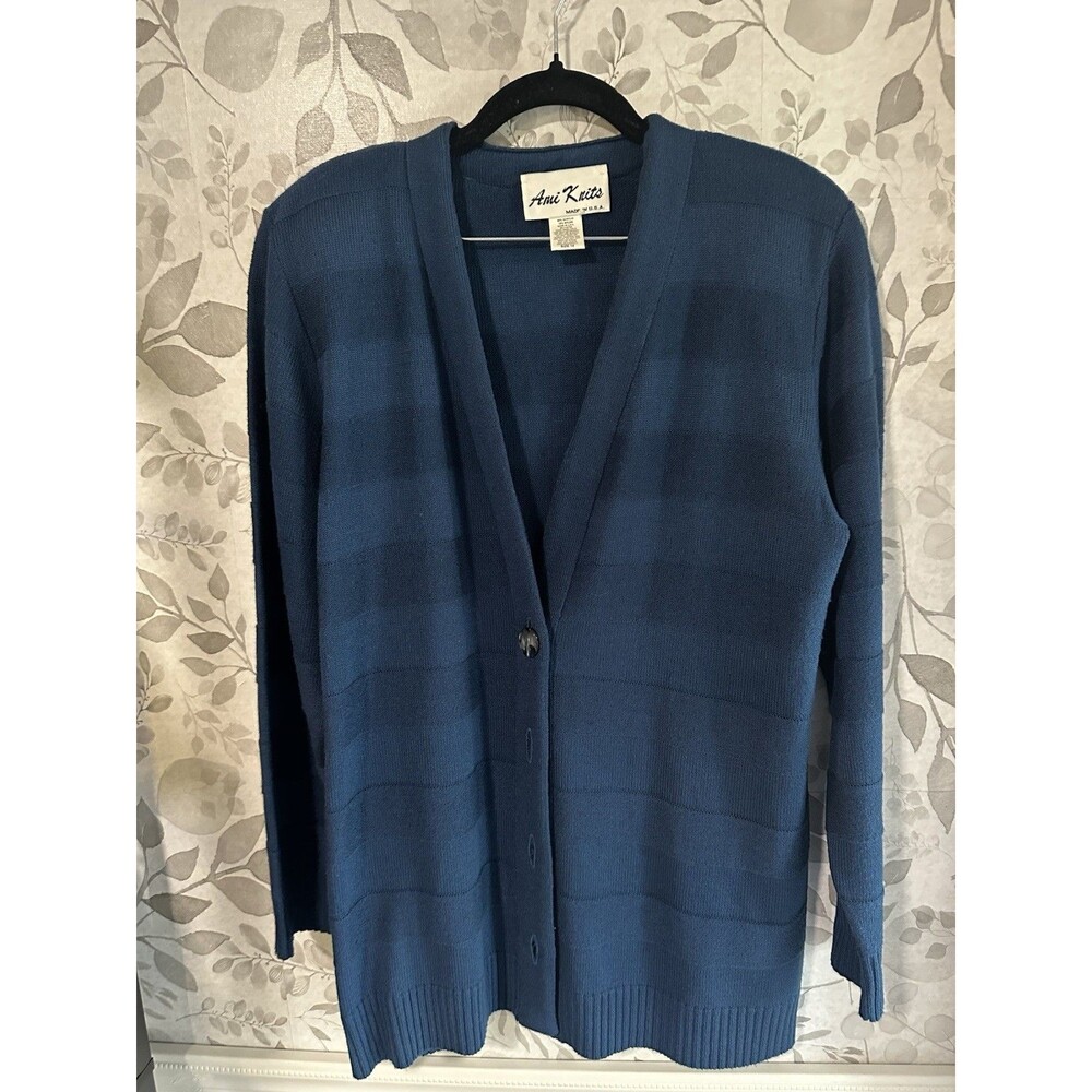 Ami Knits Vintage 80's Cardigan size 12 Shoulder pads